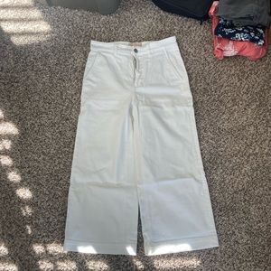 Everlane Cropped Wide Short Jeans White Size 8